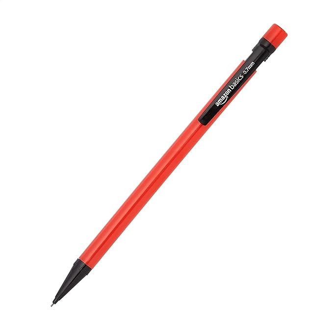 Amazon Basics Mechanical Pencils 0.7mm For Writing, Drawing, Bulk Office and School Supplies, Multicolor, 24-Pack