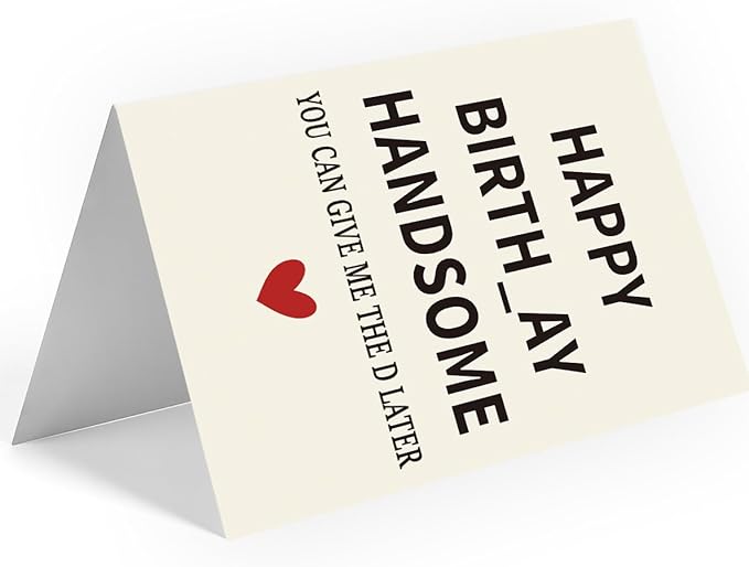 Funny Birthday Card & Gifts for Men Husband Boyfriend Him, Happy Bday Card