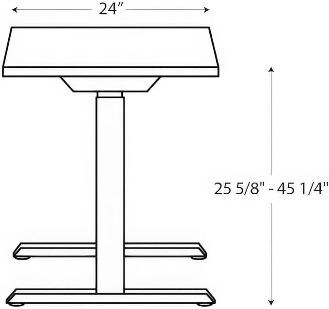 HON Coze Electric Standing Desk Adjustable Height, Coordinate Height Adjustable Desk, 48", Natural Recon Top, Black Base