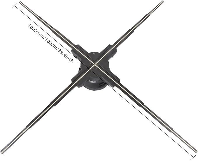 3D Hologram Fan,39.4 inche Hologram Fan Projector Advertising Display HD LED 2000*1444PX Resolution for Christmas, Halloween, Business, Shop, Holiday 100CM Holographic with 700 Video Library