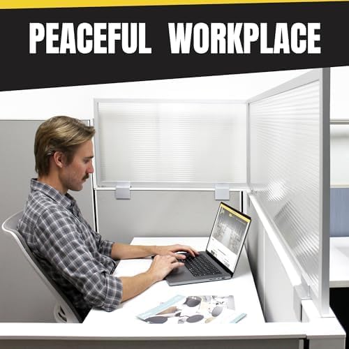 OBEX Screen Extender Polycarbonate Desk Privacy Panel & Divider for Office Cubicle, 12" x 30", Translucent