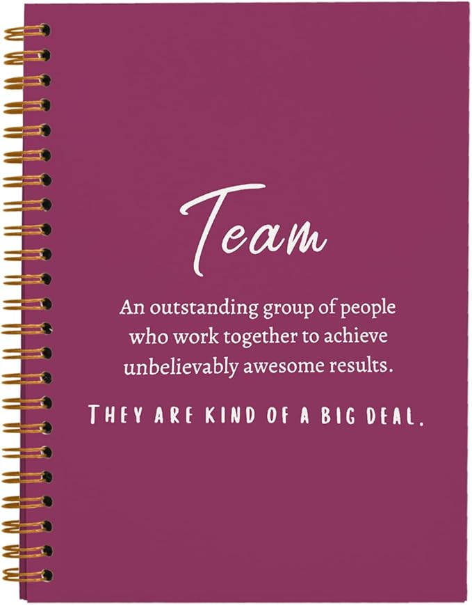 Raspberry Meeting Notebook for Work, Employee Appreciation Gifts, Team Gifts for Employees, Thank You Gifts for Women Men Leader Boss Manager Mentor Coworkers, Journals for Writing, 5.5"x8.3"