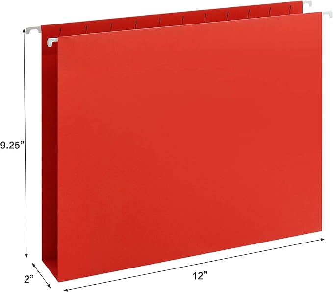 HERKKA Extra Capacity Hanging File Folders, 60 Pack Reinforced Letter Size Hanging Folders with Heavy Duty 2 Inch Expansion, Designed for Bulky Files, Medical Charts, Adjustable Tabs, Assorted Colors