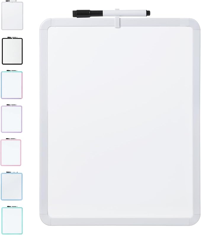 Mr. Pen- Dry Erase Board, 14” x 11” with a Black Dry Erase Marker, Small Mini White Board for Kids, Students