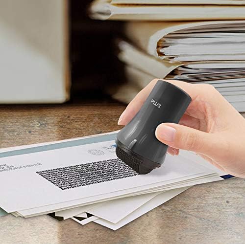 Guard Your ID Wide Advanced Roller 2.0 Identity Theft Prevention Security Stamp Black