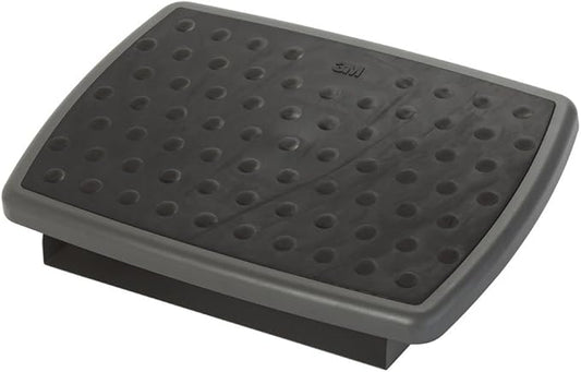 3M Adjustable Foot Rest, 18 Inch Wide Non-skid Platform (FR330) Grey