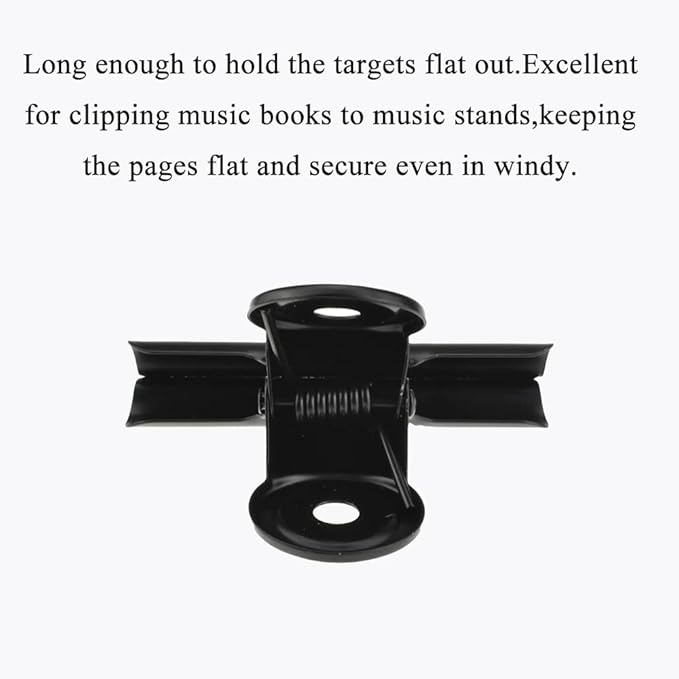 HAHIYO 2.5inch Black Bulldog Clips Metal File Hinge Binder Clips Clamps Save Space Strong Spring Jaws Rock Solid Grip Book Lay Flat Deburred Edge for Hang Photos Wall Grid Dog Food 9PCS
