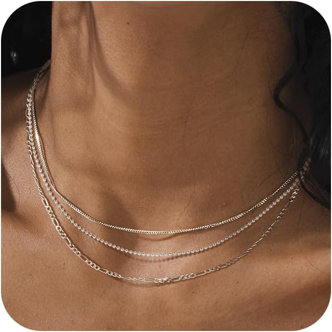 Herringbone Necklace for Women,Dainty Gold Necklace,14k Gold Plated Snake,Gold Chain Choker Necklaces,Simple Gold Layered Necklaces,Gold Jewelry Gift for Women