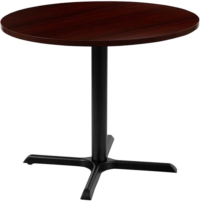 Flash Furniture Chapman 36" Round Multi-Purpose Conference Table in Mahogany