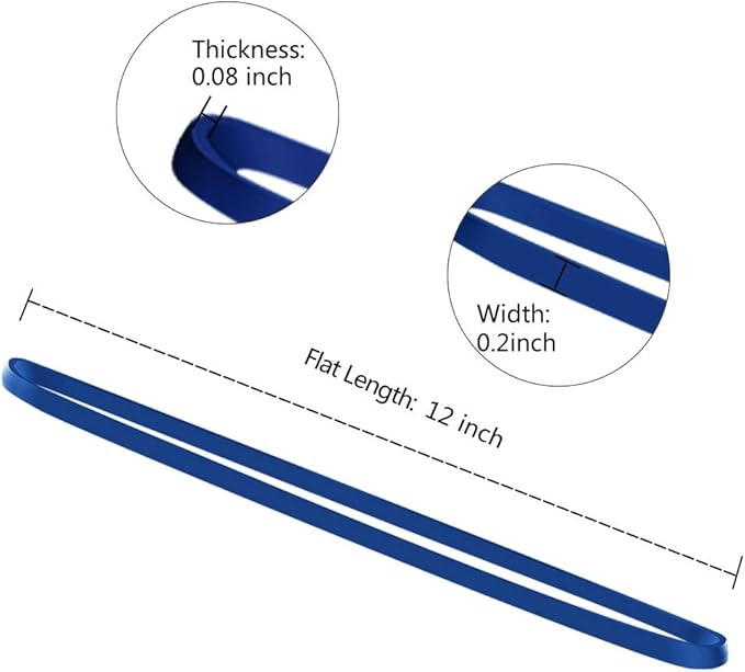 Coopay 12 Inches Extra Large Rubber Bands, 30 Pieces Heavy Duty Trash Can Band Bulk, Strong Elastic for Office Supply School Home, Garbage Cans, File Folders (Multicolored)