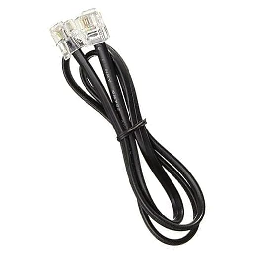 Telephone Line Cable, 3ft/1m Phone Cord Wire Male to Male RJ11 6P4C Modular Plug Modular Jack Ends Works for Phone, Modem, Fax Machine, Landline Telephone (Black)