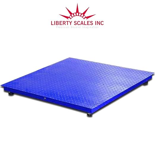 Liberty LS-700-4X6 Heavy Duty General Purpose Floor Scale | 48" x 72" | Capacity of 2.500 lbs x 0.5 lb + Blue