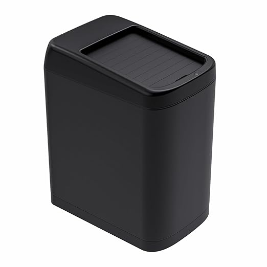 ELLO&ALLO Garbage Can Motion Sensor Trash Can 13 Gallon for Kitchen with Roll Up Lid, Automatic Touchless High-Capacity Black Waste Bin