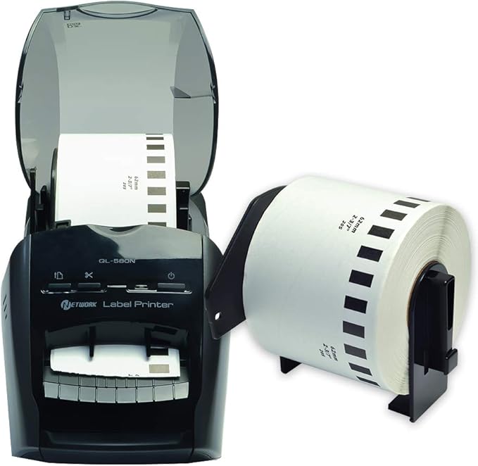 Compatible with Brother DK-2205 Continuous Paper Tape Labels DK22205 62mm x 30.48m(2-3/7" x 100') for QL-820NWB QL-710W,3Roll Non-Detachable Cartridge