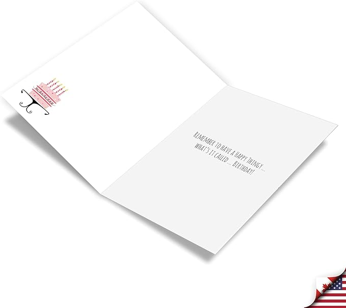 NobleWorks Funny Birthday Greeting Card with 5 x 7 Inch Envelope (1 Card) Bday Thingy C8641BDG