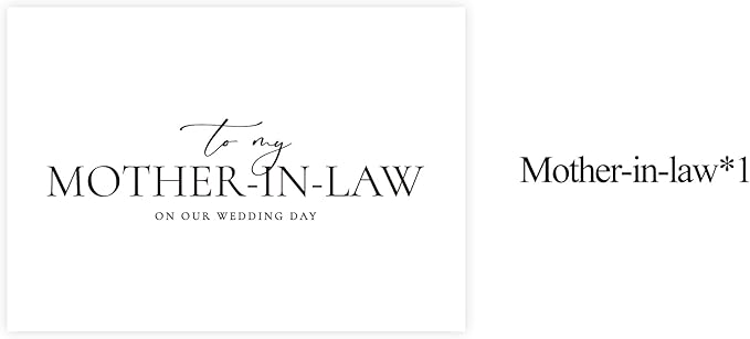 Mother In Law Wedding Day Card, Mother In Law Of The Bride/Groom Gifts, To My Mother In Law On Our Wedding Day. （Mother-in-Law A）, 6*4