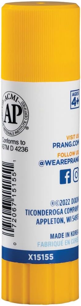 Prang Washable Glue Stick, Clear, 74 Oz., 60 Count