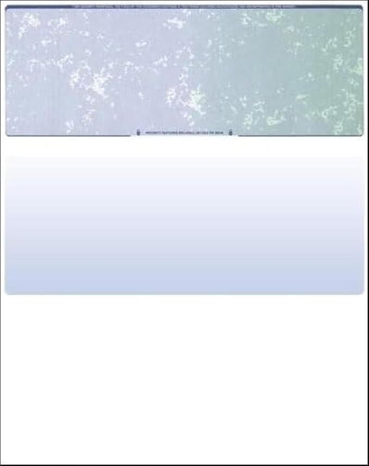 Compuchecks Blank Check Paper - 25 Pack - Computer Security Business Checks, QuickBooks & Laser Printer Compatible - Check On top, Voucher On Bottom - Check Paper Size 8 1/2-11 - Blue/Green Prismatic