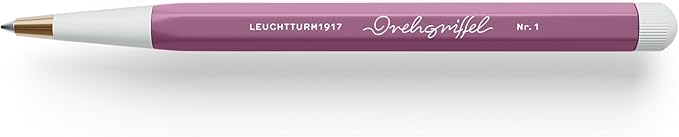 LEUCHTTURM1917 372217 No.1 Brass Aluminium Gel Pen with Black Ink Design Award-winning Dusty Rose