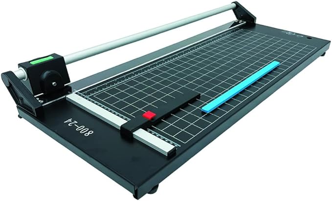 INTBUYING 24 Inch Commercial Manual Precision Rotary Paper Trimmer Smart Rotary Paper Cutter for Cutting Various Types of Photo Paper, Film, hot and Cold Laminating Paper, Office Paper, etc