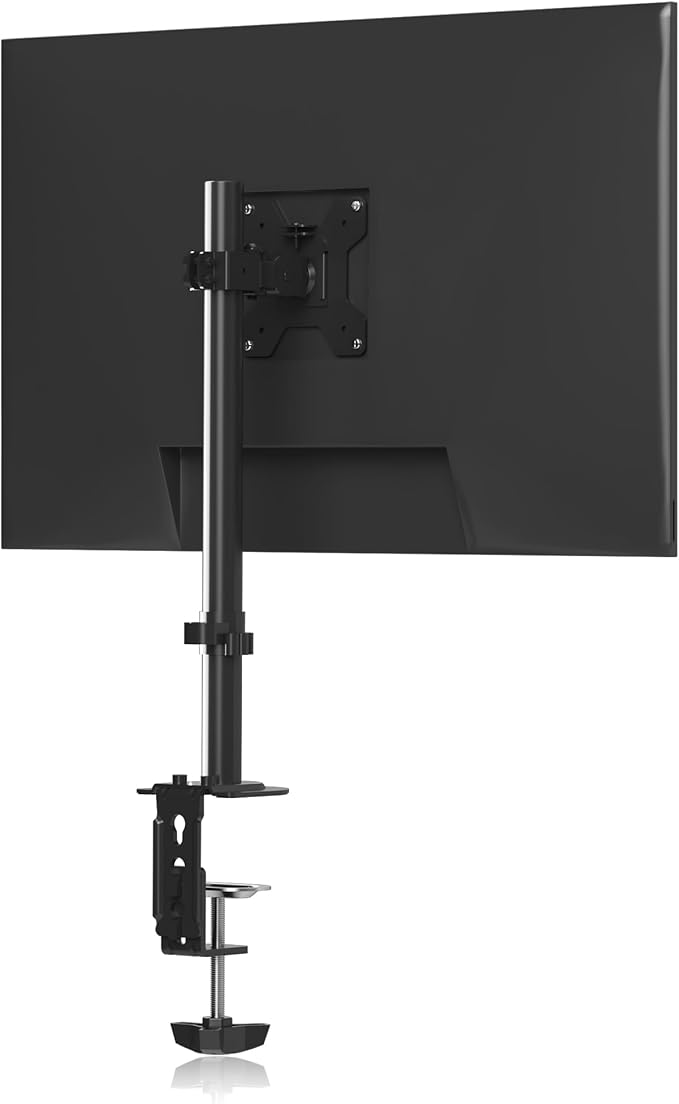Pholiten Single Monitor Stand, Heavy Duty Adjustable Monitor Arm Desk Mount for 13-32Inch, Tilt, Swivel, Rotate, Support 22 lbs,Black