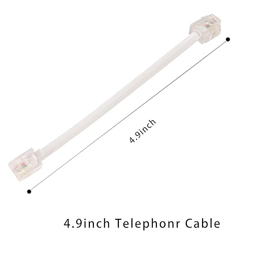 RJ11 Cable 2 Way Telephone Splitter 3 Pack, White, Splitter 6P4C Connector Phone Line Cord Adapter with Cable for Landline Telephone Wire, Suitable for Telephone, Fax Machine