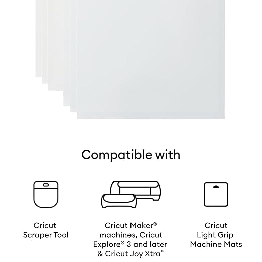 Cricut Printable Waterproof Sticker Set, 20 Transparent Sheets (8.5" x 11") - Compatible with Inkjet Printers - For Joy Xtra, Explore, & Maker Machines
