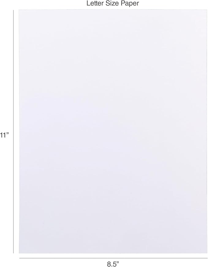 Cardstock 8.5 x 11 Paper Pack - 65lb Textured Card Stock for Crafts, Cardmaking, Printers - 80 Scrapbook Sheets - Double Sided with Solid Core, Brilliant White