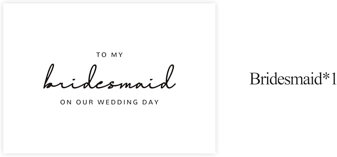Bridesmaid Proposal Card with Envelope, To My Bridesmaid On Our Wedding Day Cards.（Bridesmaid B）