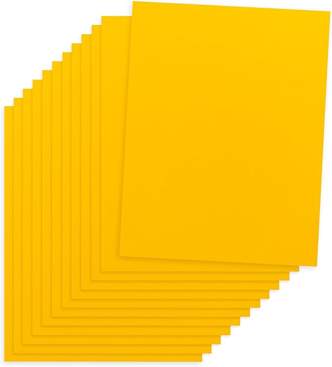 Hygloss Yellow Colored Paper - 24 lb, 89 GSM, Acid-Free, Fade-Resistant, 11x17-Inch Ledger Size Color Copy Paper, 90 Sheets