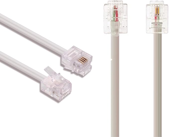 Ted Lele Male to Male 6P2C RJ11 Telephone Fax Machines Modems Straight Cable Wire Line 8M / 26.2ft Long
