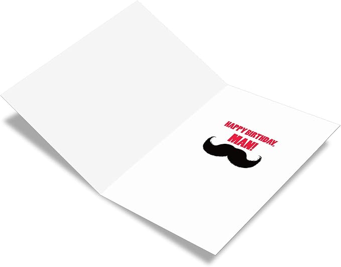 NobleWorks - Hilarious Birthday Greeting Card with 5 x 7 Inch Envelope (1 Card) Bday Bearded Man C2570BDG