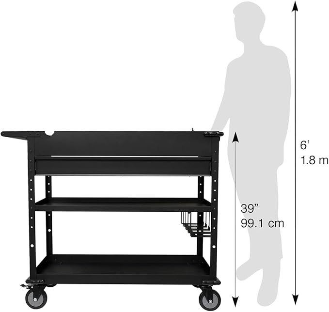 40" Work Cart with Power Tool Holder