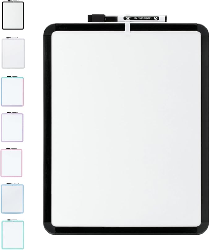 Mr. Pen- Dry Erase Board, 14” X 11” with a Black Dry Erase Marker, Black Frame, Small White Board, Small Dry Erase Board for Fridge, Dry Erase Board Small