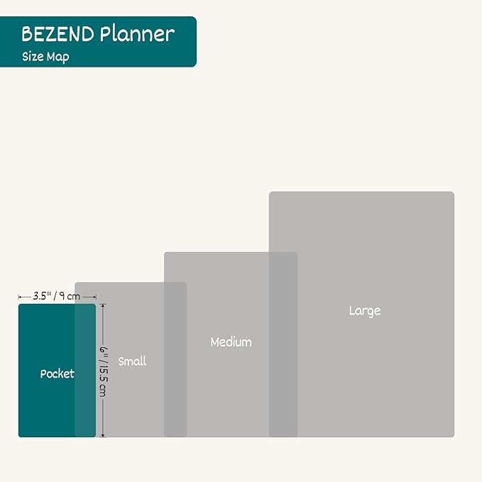 BEZEND Pocket Planner 2025-2026 Weekly with 2 Columns, 18-Month Academic Calendar (Jul 25-Dec 26), Life Work Appointment, Storage Pocket, Pen Holder, PU Leather Hardcover 3.5" x 6" - Dutch Blue