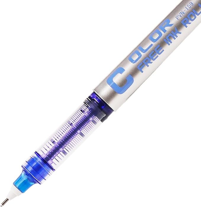EYEYE Liquid Ink Rollerball Pens Blue 0.5mm, 8 Pack Quick Dry Extra Fine Point Needle Tip Pens Fine Point Smooth Writing Pen for Journaling, Note Taking, Office, School Supplies