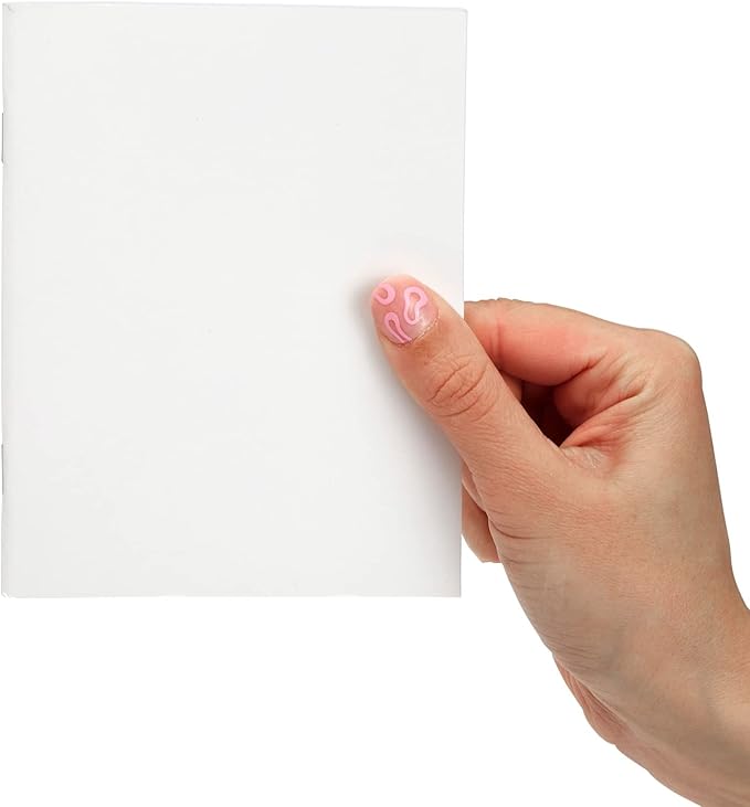 24 Pack Blank Books for Kids To Write Stories - A6 White Notebooks Bulk - Unlined Travel Journals Scrapbooks for Students Sketching (4.3x5.5 in)