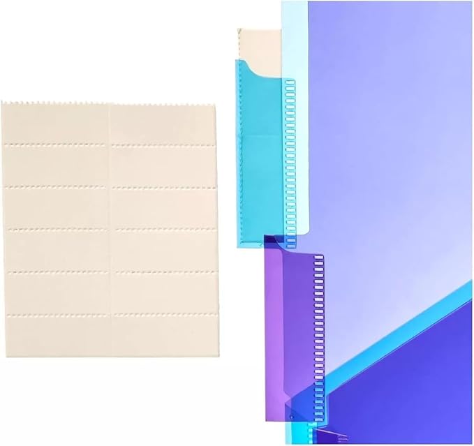 Amazon Basics Tab Dividers for 3 Ring Binder, Two Pocket, Letter Size, Assorted Colors, 3 Count