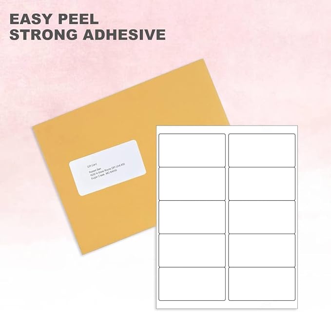 BESTEASY 10-UP Address Labels,/Address Mailing Labels 500 Sheets Shipping Sticker Labels Compatible Laser/Ink Jet Shipping Labels(5000 Labels)