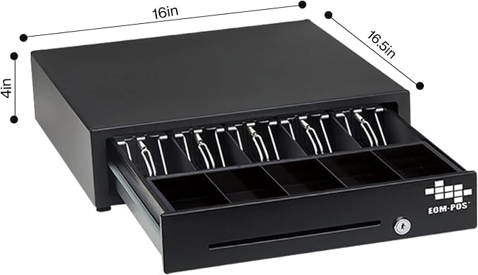 POS Hardware Bundle for Square - Cash Drawer, Mounting Brackets, Thermal Receipt Printer [Compatible with Square Stand and Square Register]