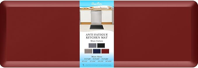4/5 Inch Thick Kitchen Mats for Floor, StepRite Kitchen Rug for Standing Desk, Non-Slip, Thicker, Stain Resistant, Waterproof, Comfort Anti Fatigue Floor Mat for Home, Kitchen, Office - Red,70 * 24''