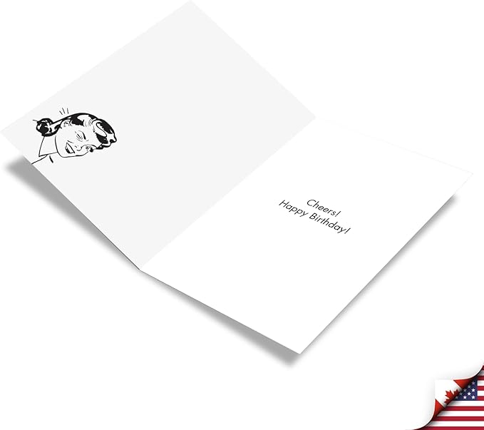 NobleWorks Funny Birthday Paper Card with 5 x 7 Inch Envelope (1 Card) Few Words C3296BDG
