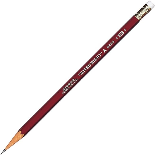 三菱鉛筆 B. Toys Mitsubishi Pencil with Pencil Eraser 9850 Hardness HB K9850HB