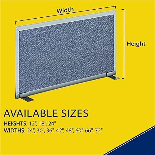 OBEX Acoustical Free Standing Privacy Screen, Cubicle Accessories Desk Privacy Panel, Desk Dividers for Office, Office Furniture Partitions Portable Sound Proof Dividers, 18" x 60", Twilight