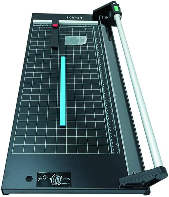 INTBUYING 24 Inch Commercial Manual Precision Rotary Paper Trimmer Smart Rotary Paper Cutter for Cutting Various Types of Photo Paper, Film, hot and Cold Laminating Paper, Office Paper, etc
