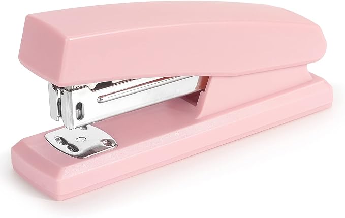 Tamaki Stapler, Office Stapler, Small Staplers for Desk, Pink
