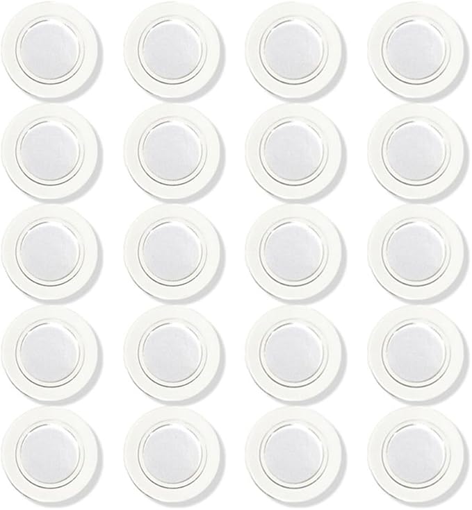 Glass Whiteboard Magnets Round Refrigerator Magnets Dry Erase Board Fridge Rare Earth Neodymium Magnet for Home School & Office (Clear,3 cm) 20 Pack