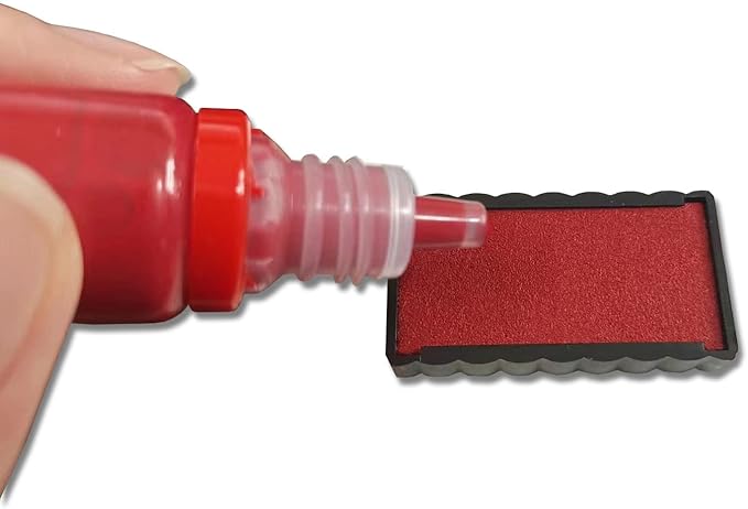 WAFJAMF Scanned Message Stamp Self-Inking Rubber Stamp Office Stamp Red Ink-Medium