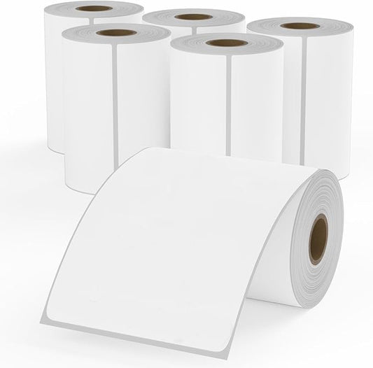 9527 Product 4x6 Blank Direct Thermal Shipping Labels for Zebra 2844 Zp-450 Zp-500 Zp-505 Direct Thermal Labels Printers, Eltron Printer, 250 Labels per Roll,Total 6 Rolls 1500 Labels