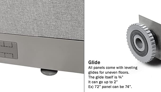 GOF Single Office Partition, Large Fabric Room Divider Panel, Custom Built Workstation (36" w x 60" h) 3ft x 5ft